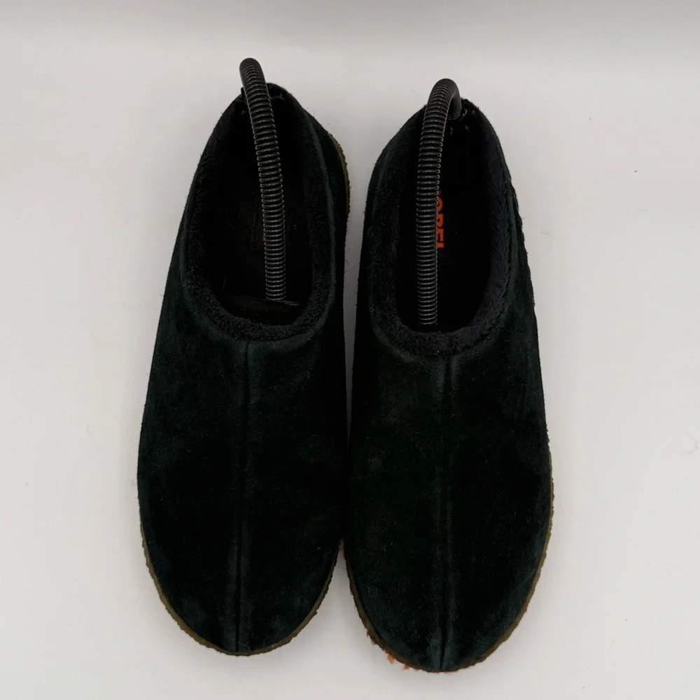 Youth Sorel Black‎ Suede Lanner Ridge II Slippers Slip-On Loafers Mules Size 5